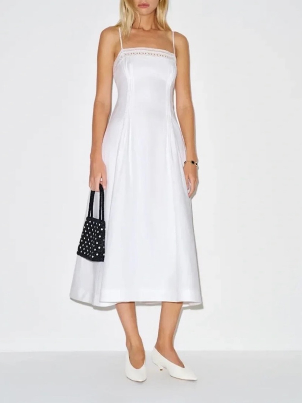 Reformation Pomona Linen Dress In White, NWOT, NEVER WORN, NO FLAWS.